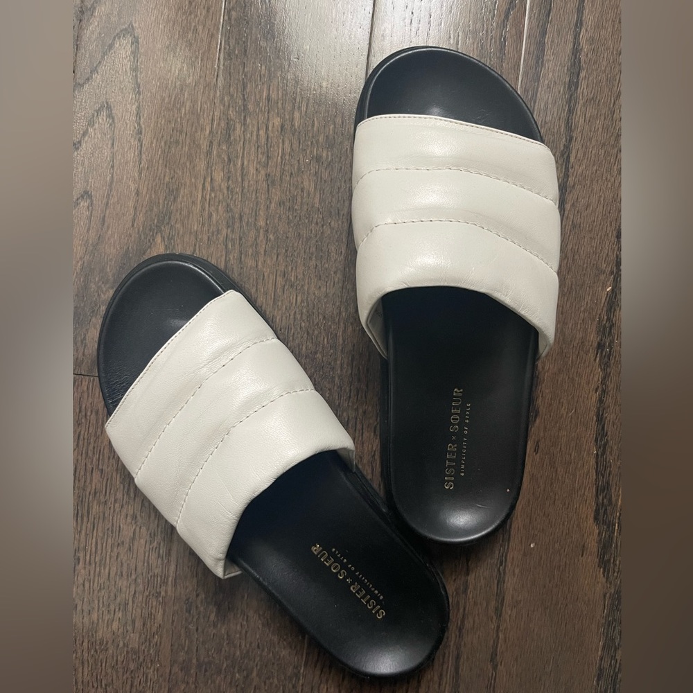 Designer Leather Slides
